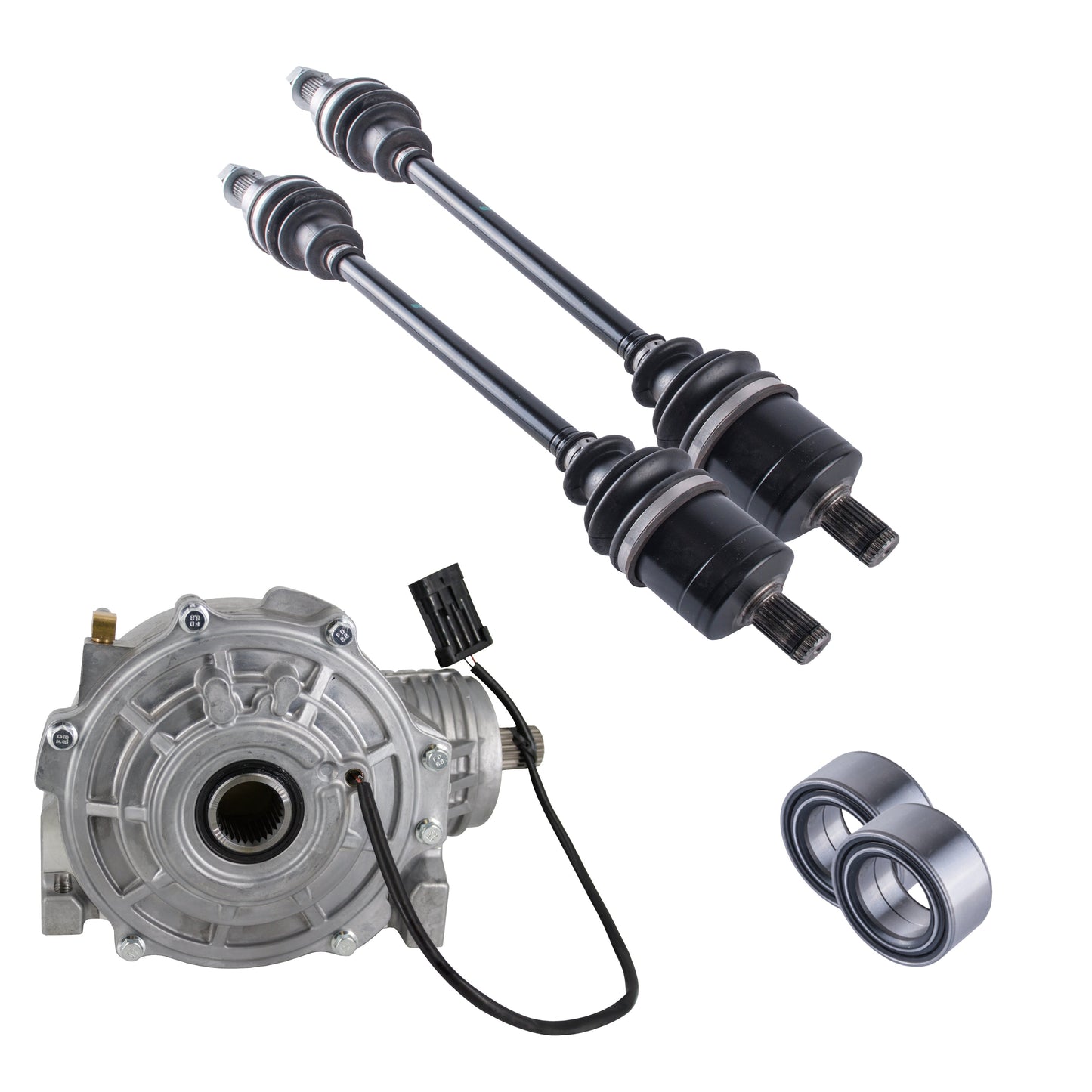 4XPRO Polaris General XP Front Differential Axles & Wheel Bearings Bundle