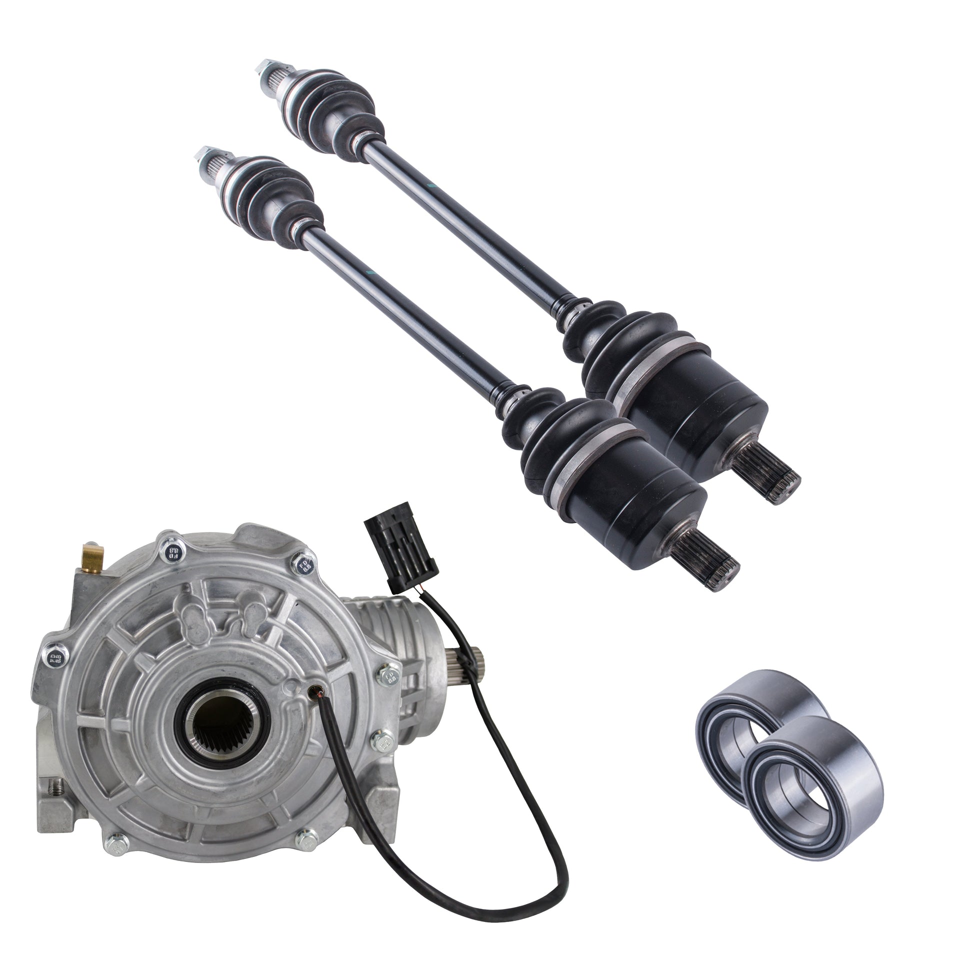 4XPRO Polaris General XP Front Differential Axles & Wheel Bearings Bundle