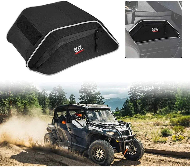 Kemimoto Center Seats Storage Bag & Grab Handles 1680D Water‑Resistant