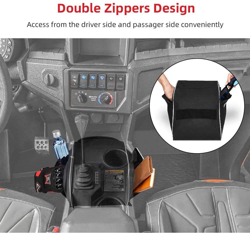 Kemimoto UTV Center Seats Storage Bag for Polaris General 2016-2024