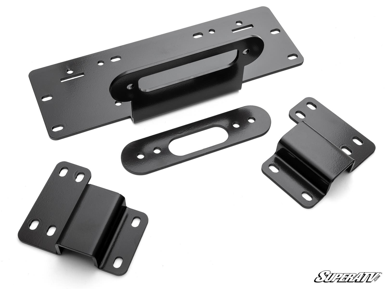 SuperATV Honda Pioneer 500 Winch Mounting Plate Heavy‑Duty Steel