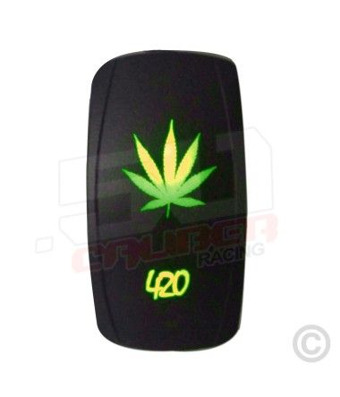 420 LED Rocker Switch - Red Marine-Grade Switch for Off-Road Vehicles