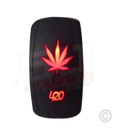 420 LED Rocker Switch - Red Marine-Grade Switch for Off-Road Vehicles
