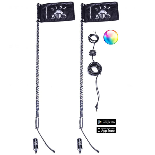 5150 187 LED Whip Kit 4ft Bluetooth Music Sync