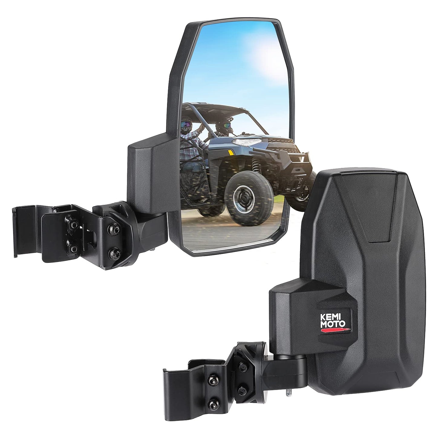 KEMIMOTO Wider UTV Side Mirrors Pro-Fit for Polaris Ranger