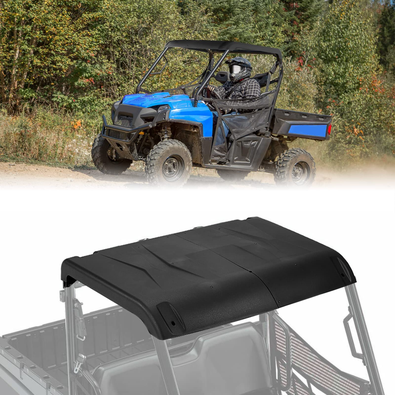 Kemimoto Hard Roof for Polaris Ranger Midsize 2015-2022 High-Density Plastic