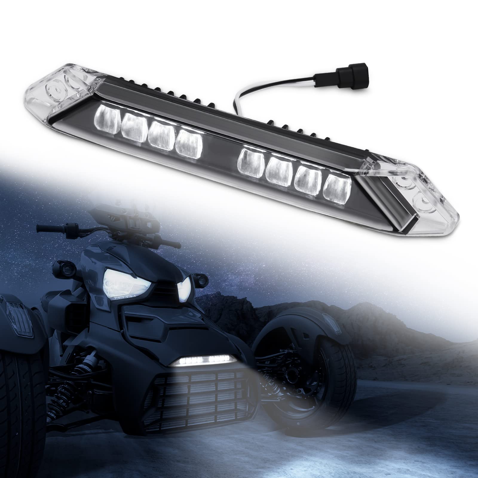 Kemimoto LED Front Bumper Light Bar for Can‑Am Ryker 600/900