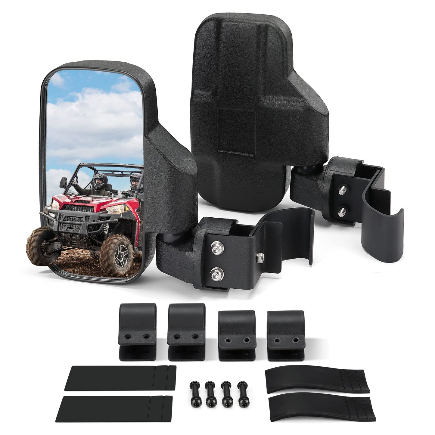 Kemimoto UTV Side Mirror High Impact Adjustable 4.7" x 7"