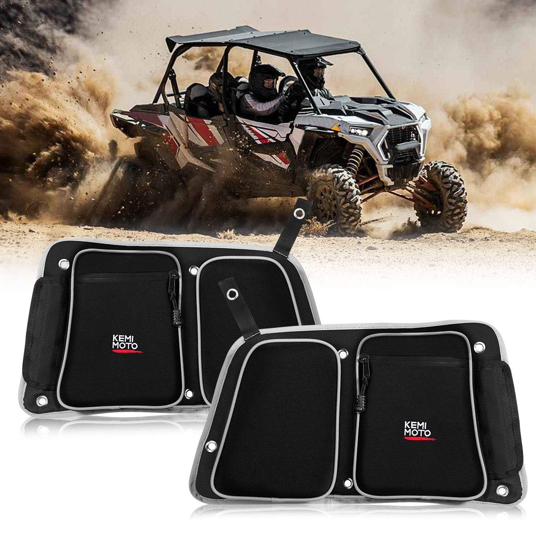 Rear Door Bags with Knee Pad for Polaris RZR XP 4 1000 2014-2023