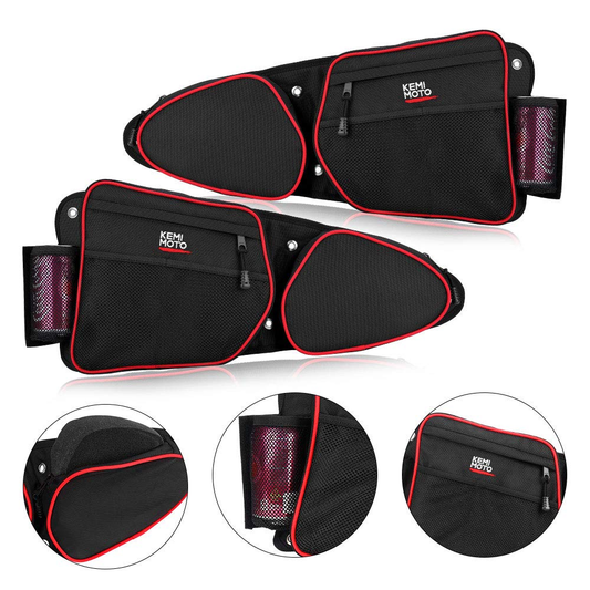 Kemimoto Front Door Bags with Knee Pad for Polaris RZR