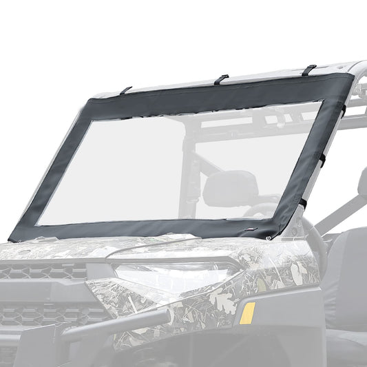 Soft Front Windshield, PVC Waterproof Panel for Ranger XP 1000 / Crew 2017-2024