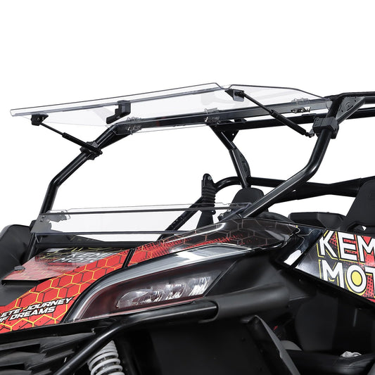 Kemimoto 3-in-1 Folding Half Flip Windshield for CFMOTO ZForce 950