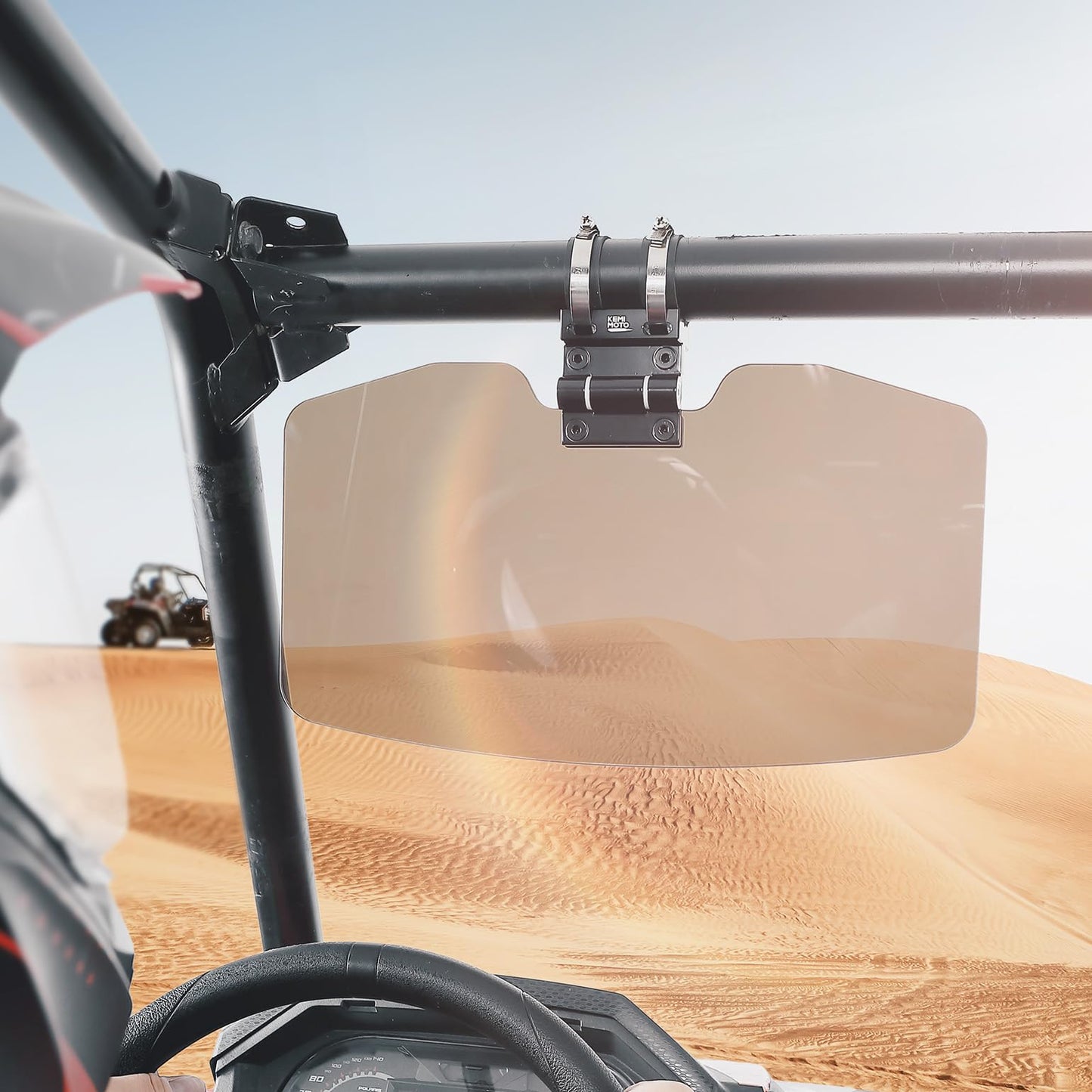 Kemimoto Oversized UTV Sun Visor Mirror 1 pcs