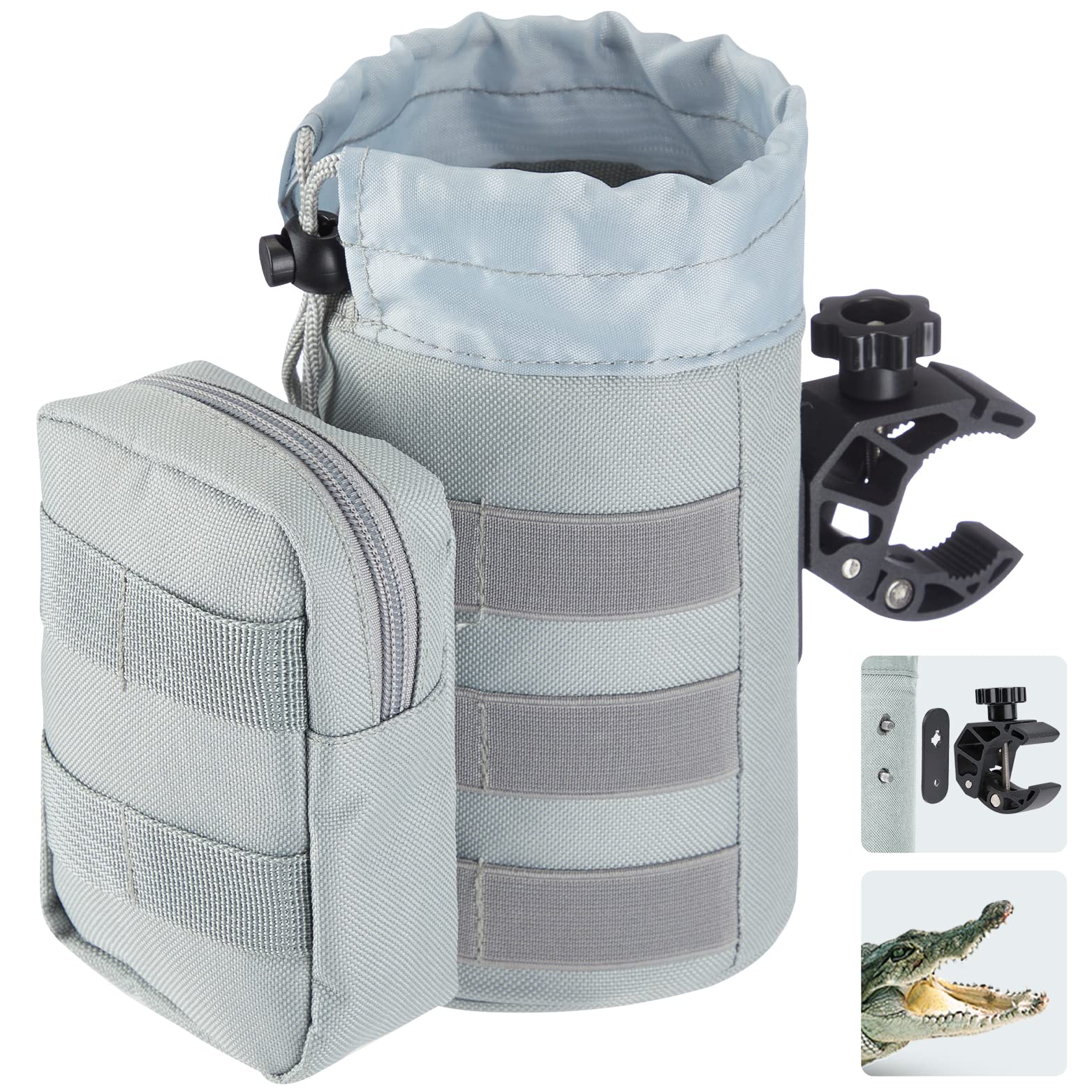 Kemimoto Oxford Fabric Cup Holder with Alligator Clamp for UTV
