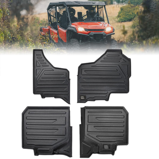 Kemimoto Anti-Slip Floor Mats for Pioneer 1000-6 (4-Pc Set)
