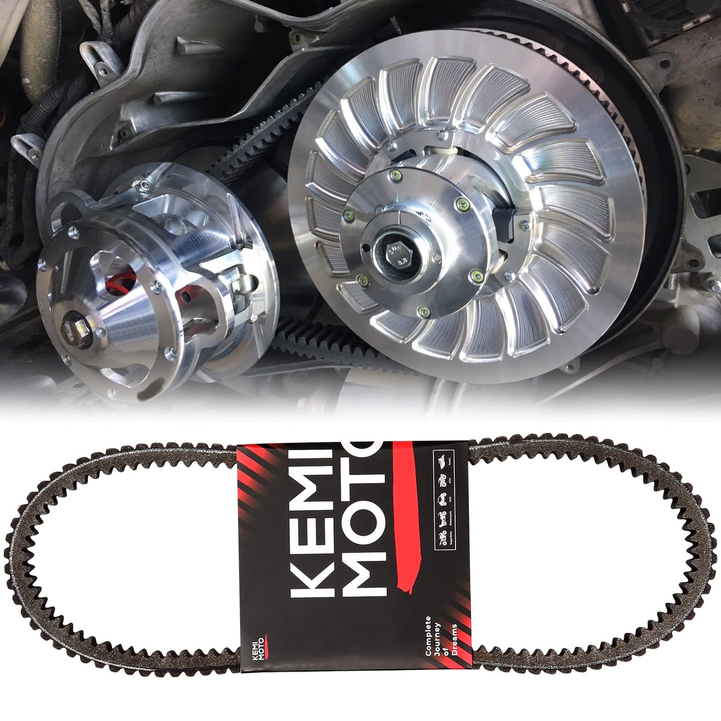 Kemimoto Drive Belt High‑Performance CVT Black for Can‑Am Maverick X3