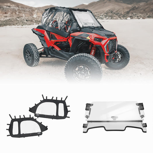 Upper Doors & 3-IN-1 Flip Windshield for Polaris RZR 1000