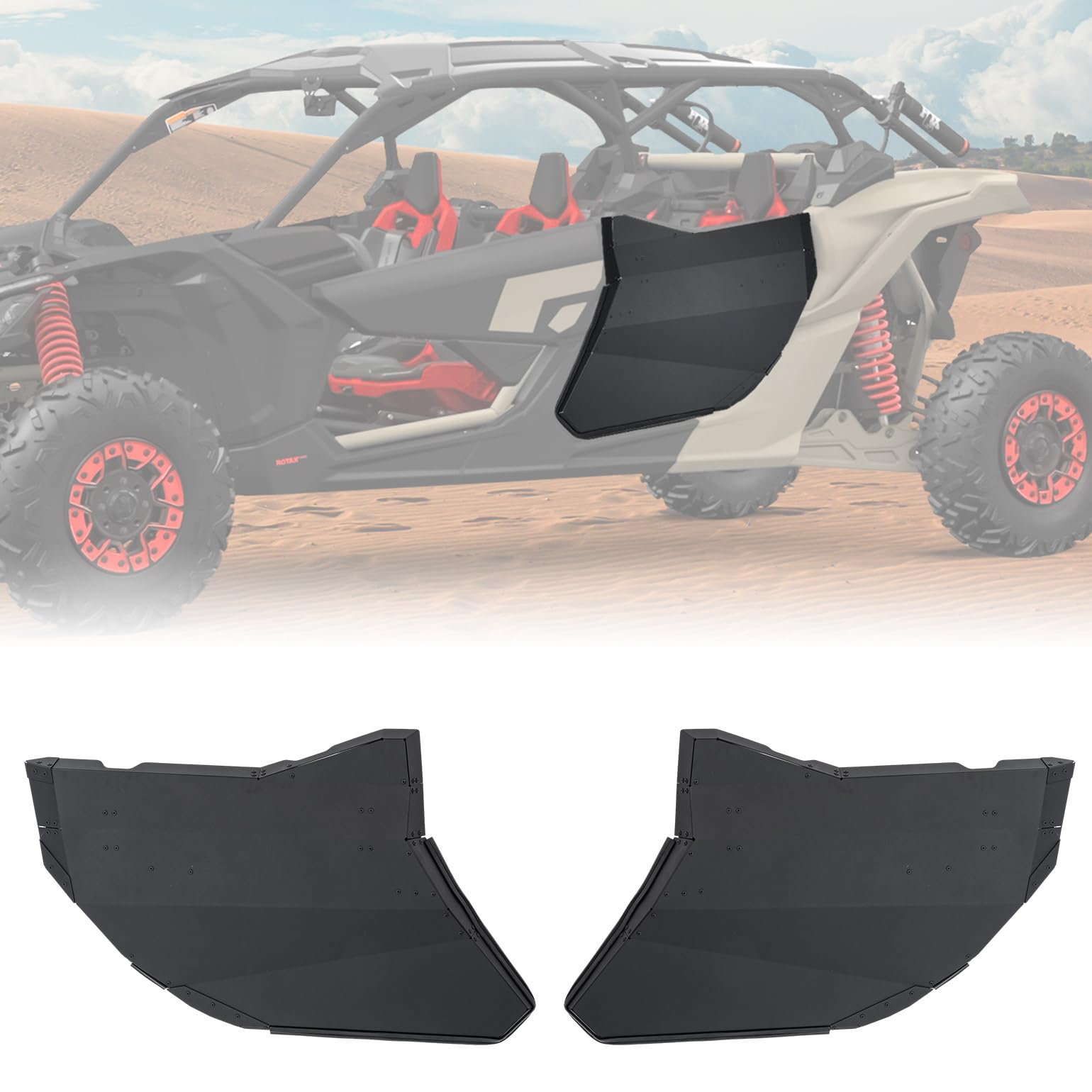 Rear Full Doors Aluminum for Can-Am Maverick X3 MAX