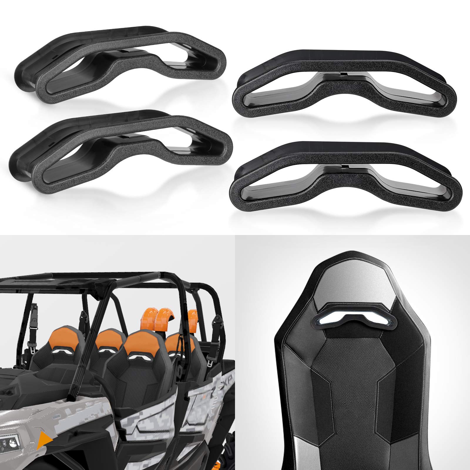 Kemimoto 4-Pack UTV Pass Through Bezel for Polaris RZR/General