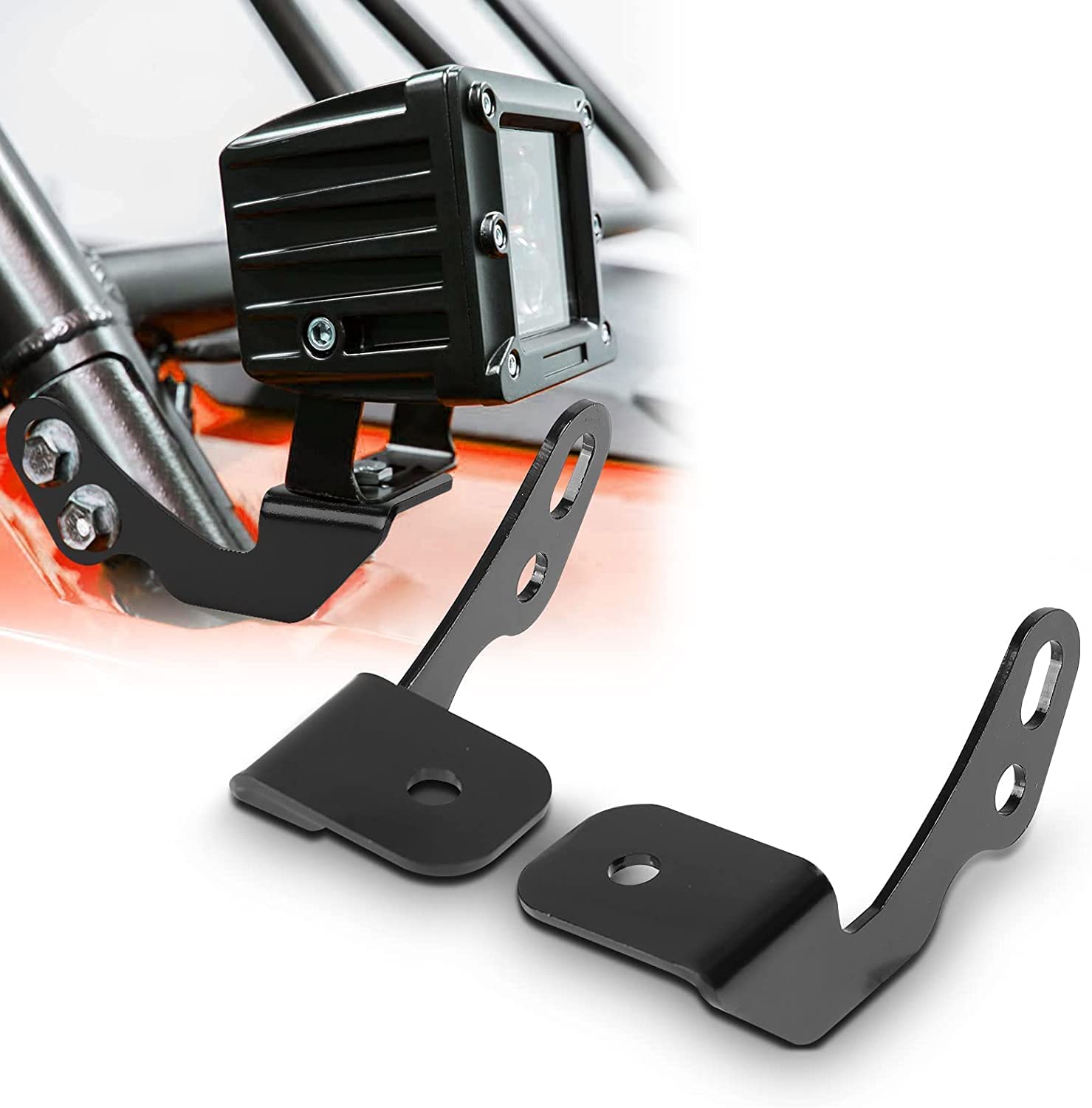 LED Light Mount A-Pillar Mount Light Bracket for Polaris RZR (2 packs)