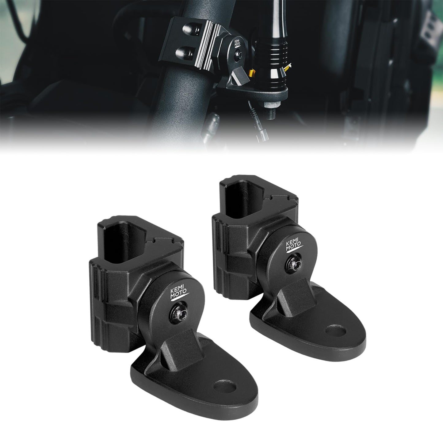 UTV Whip Light Flag Mounts Fit Pro-Fit Cage