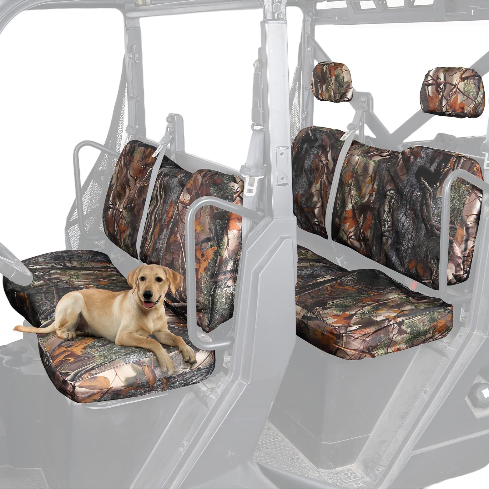 Kemimoto Seat Cover with Headrest for Polaris Ranger Crew 1000