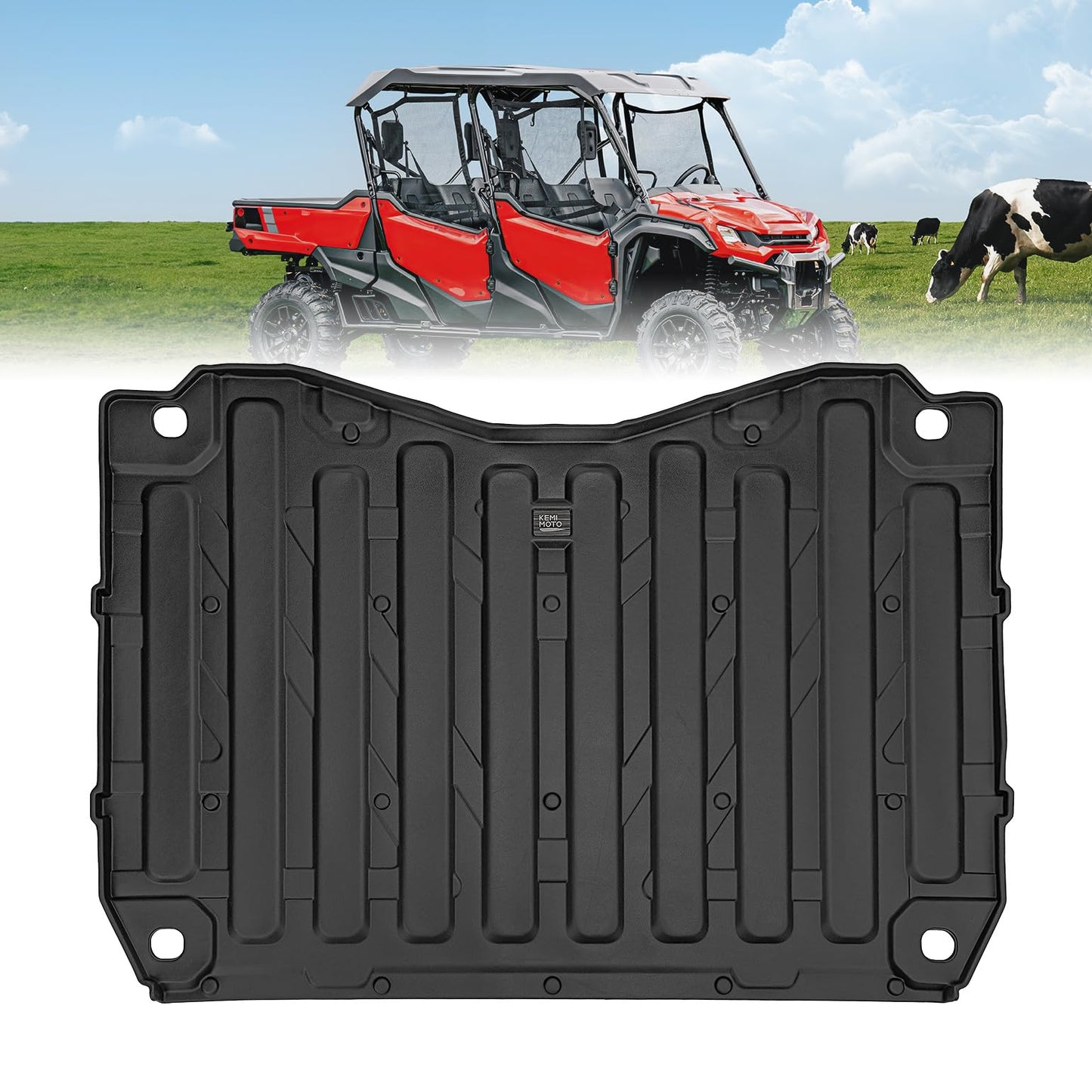 Kemimoto UTV Bed Liner Mat for Honda Pioneer 1000 2016-2025