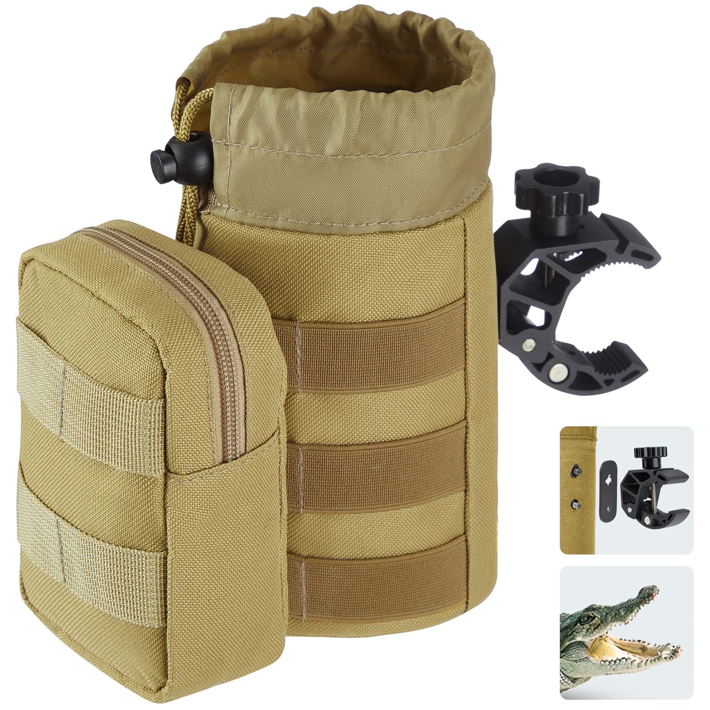 Kemimoto Oxford Fabric Cup Holder with Alligator Clamp for UTV