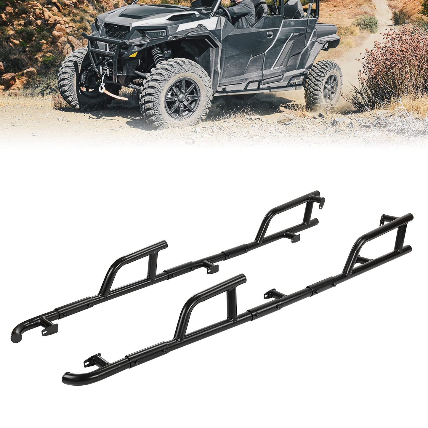 Kemimoto Steel Rock Sliders for Polaris General XP 4 1000