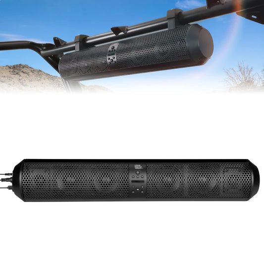 6 Speaker 28" UTV Bluetooth Sound Bar for Can Am Maverick/X3/ Trail/ Defender/ Commander