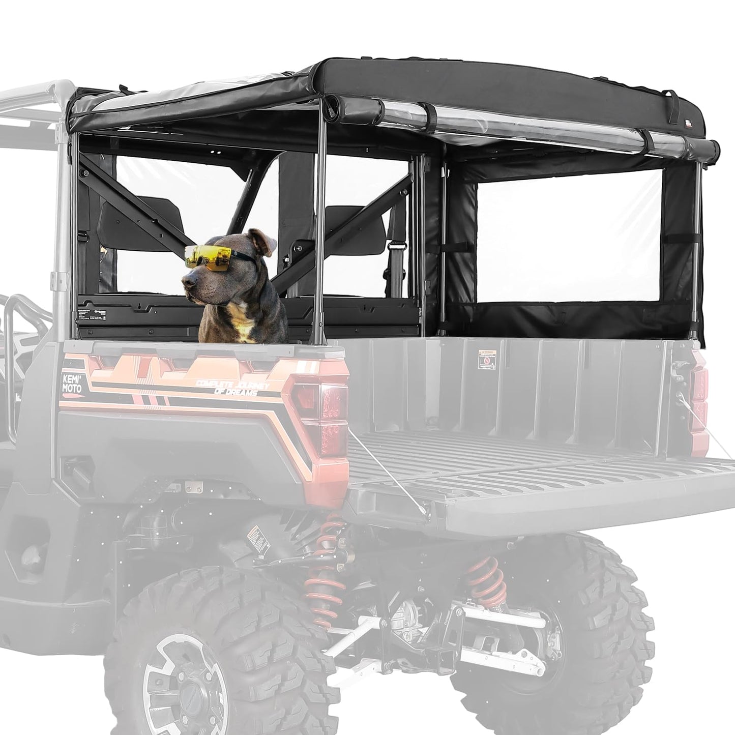 Kemimoto UTV Soft Cargo Bed Cover Rack for Polaris Ranger