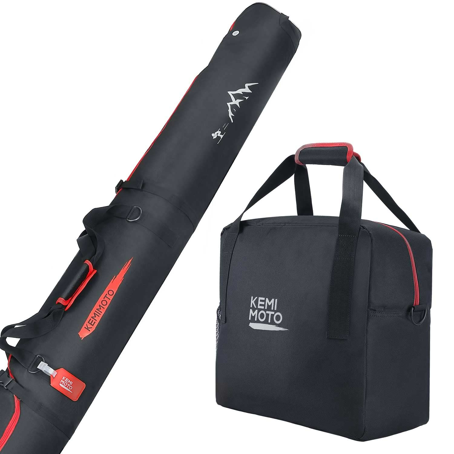 Kemimoto Ski Boot Bag Combo Red 25L 600D Oxford
