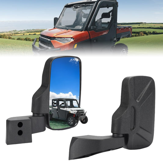Door Mounted Side View Mirrors for Polaris Ranger/ Commercial Pro XD (1 Pair)