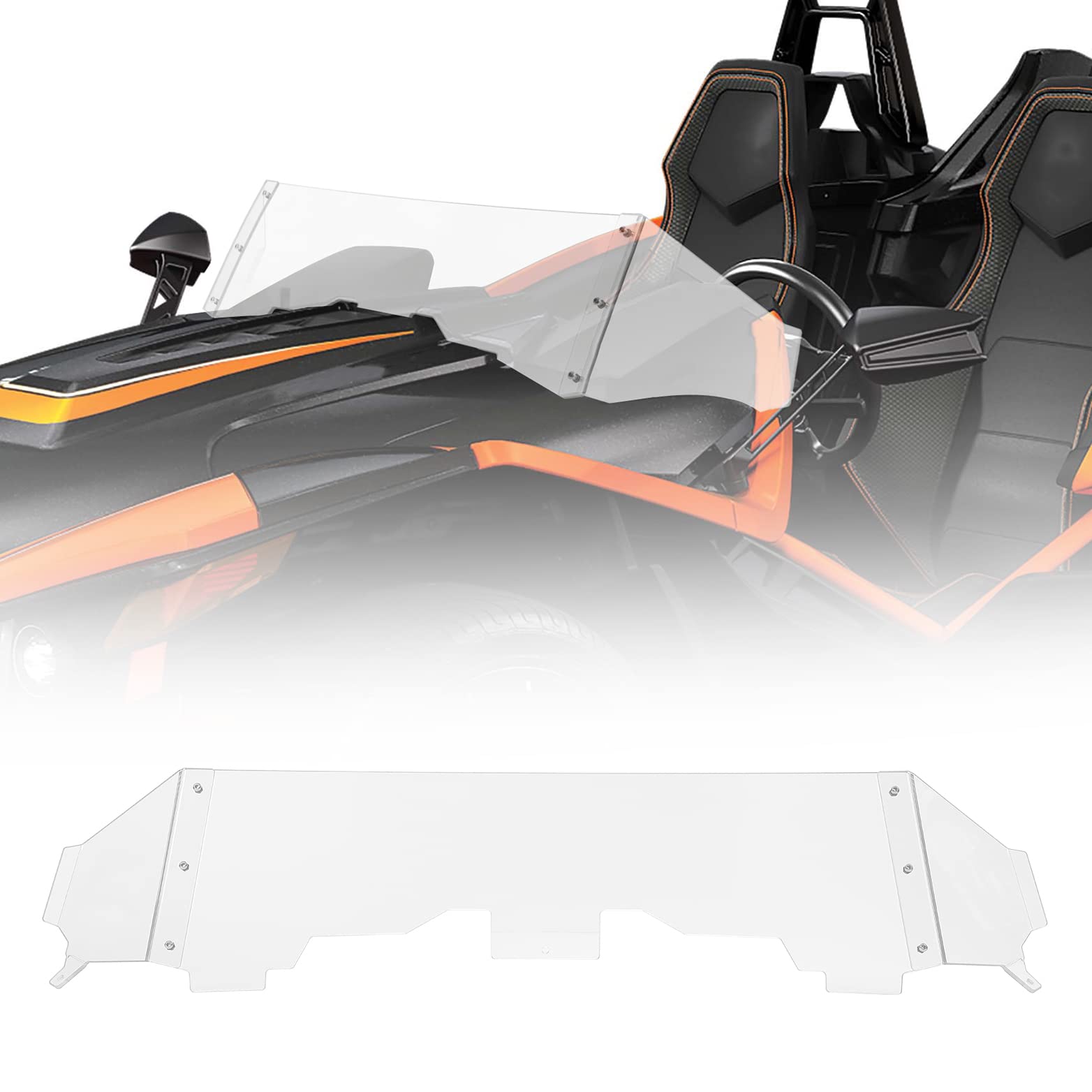 Kemimoto Windshield Deflector for Polaris Slingshot 7.5" PC
