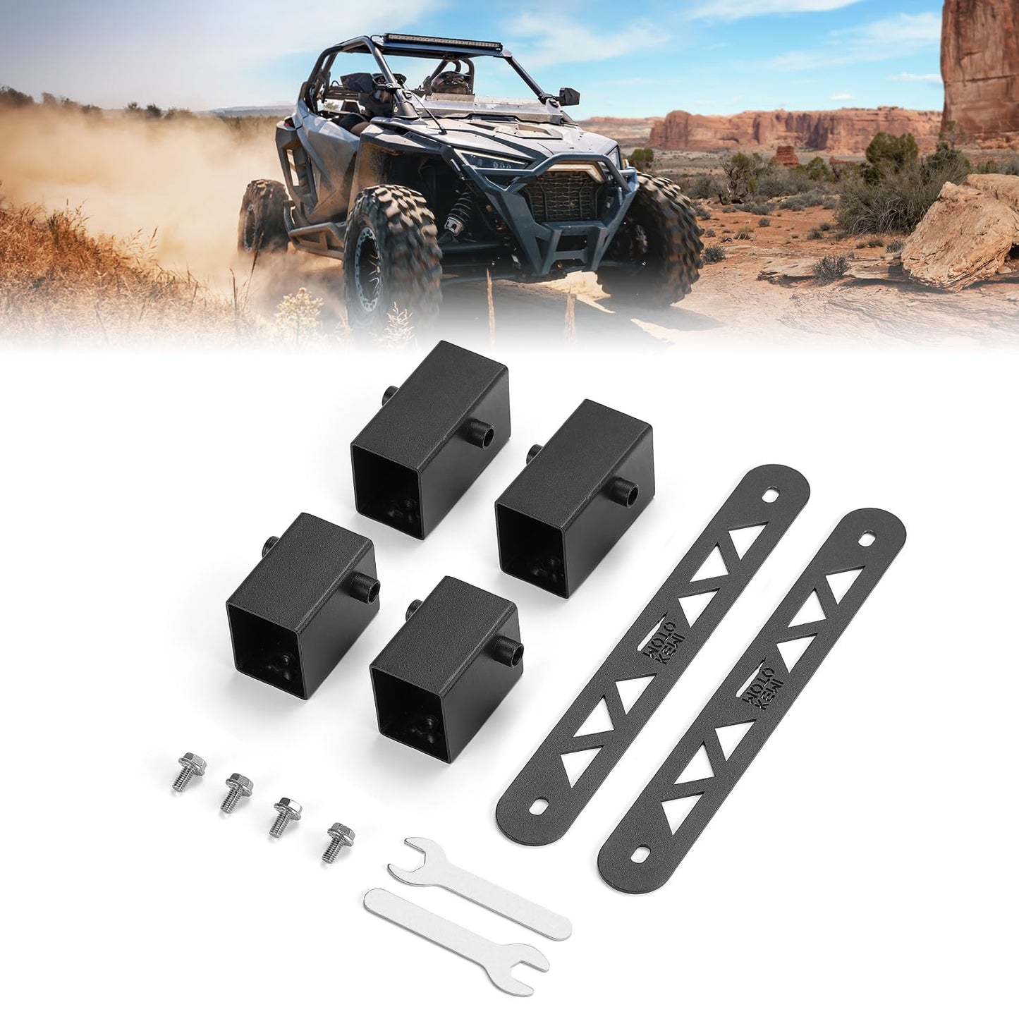 Kemimoto 2" Driver Seat Risers for Polaris RZR PRO XP