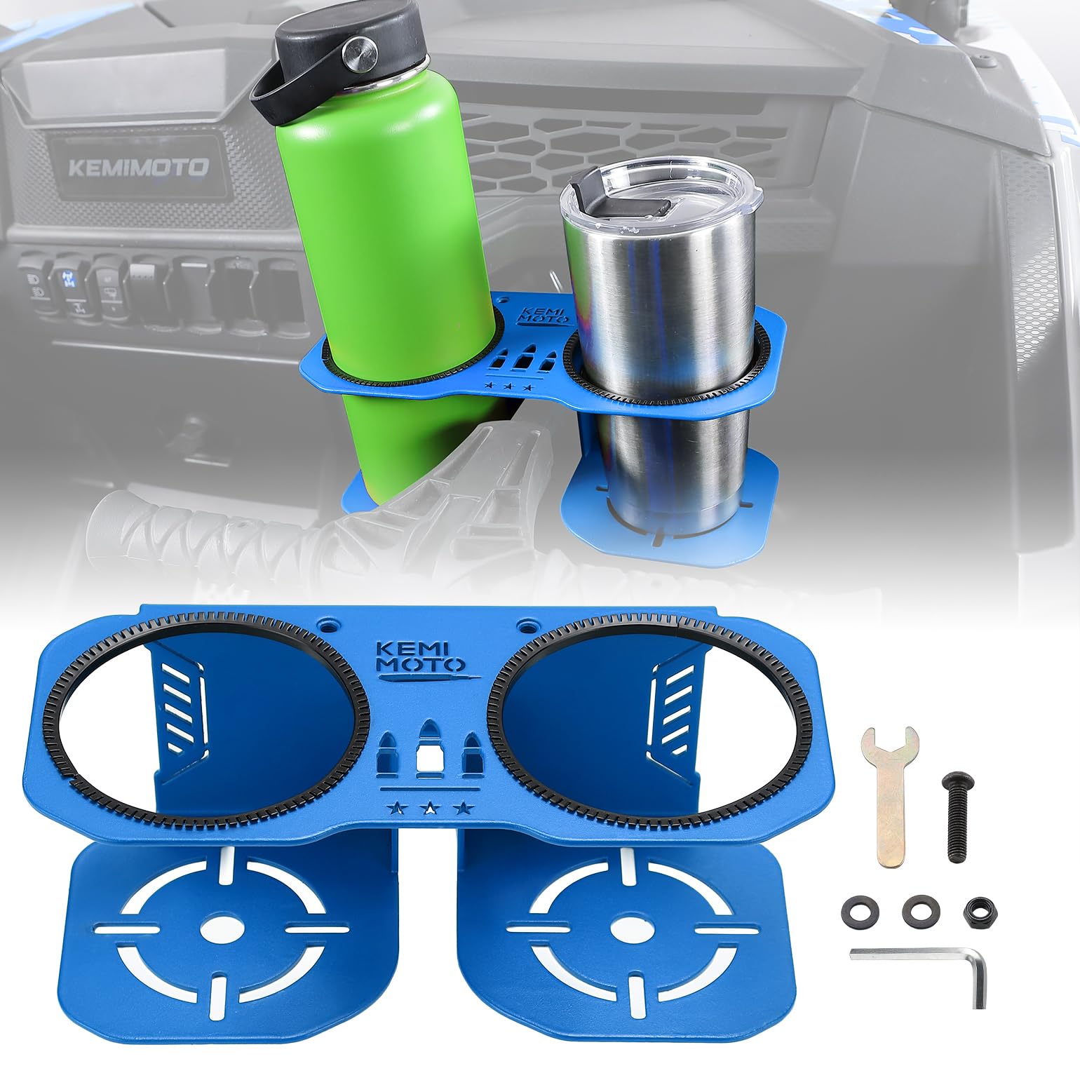 Kemimoto Upgrade Stable Grab Bar Cup Holder Large Capacity