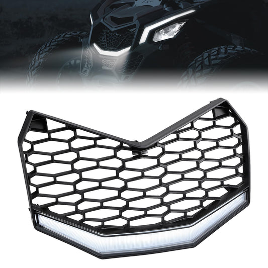 Kemimoto Front Bumper Mesh Grill for Can‑Am Maverick X3