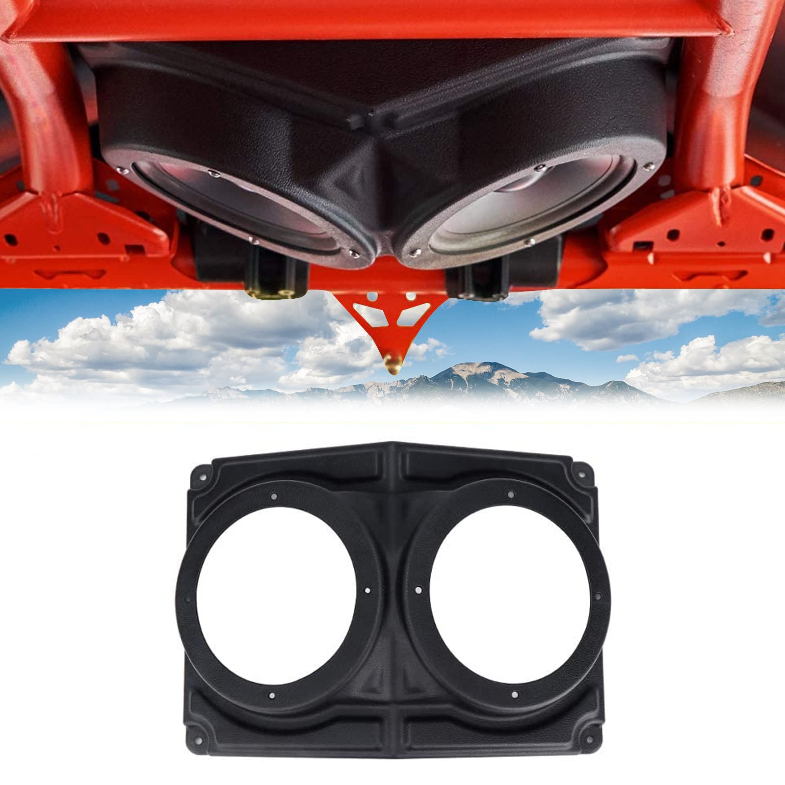 Kemimoto 6.5" Overhead Speaker Mount for UTV, ATV, Golf Cart