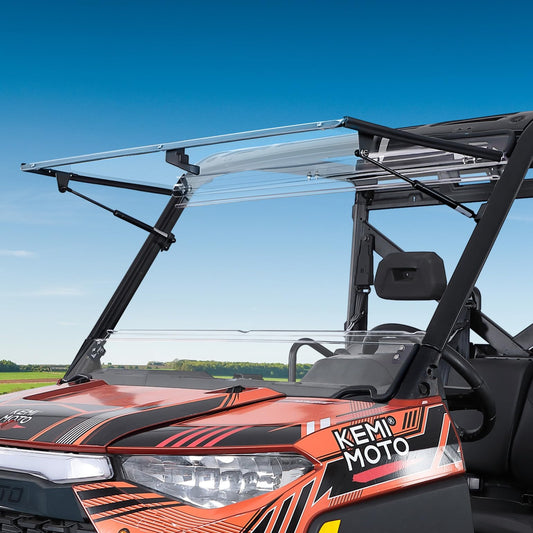 Kemimoto 2-IN-1 Flip Windshield for Polaris Ranger 2014-2026