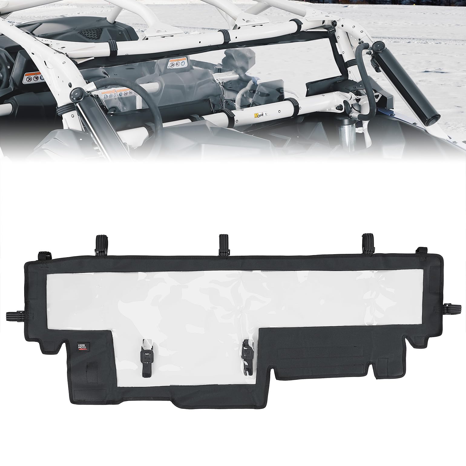 Kemimoto Soft Rear Windshield for Can‑Am Maverick X3/MAX