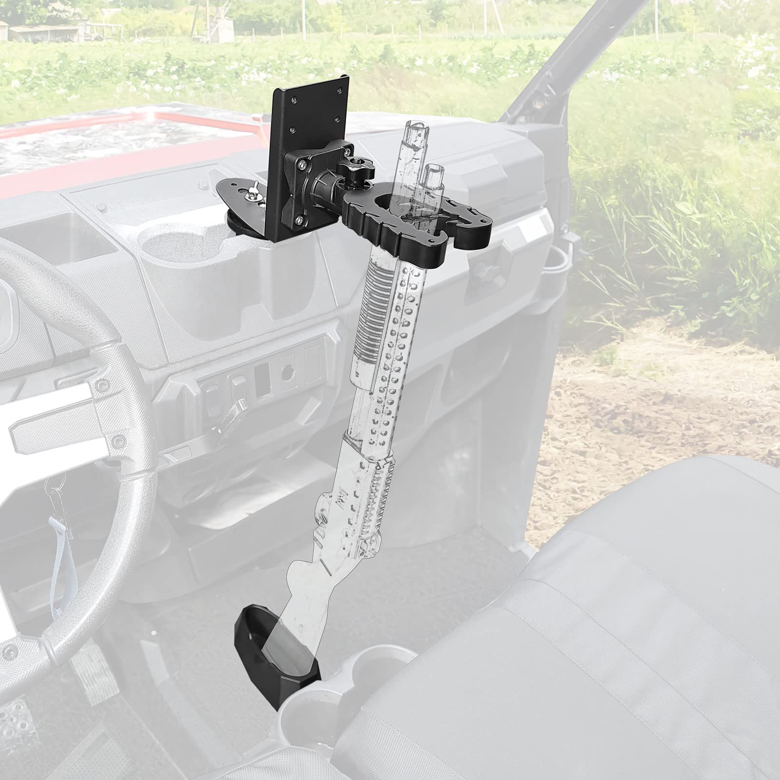 Kemimoto UTV Gun Rack Stable Scratch‑Resistant for Polaris Ranger
