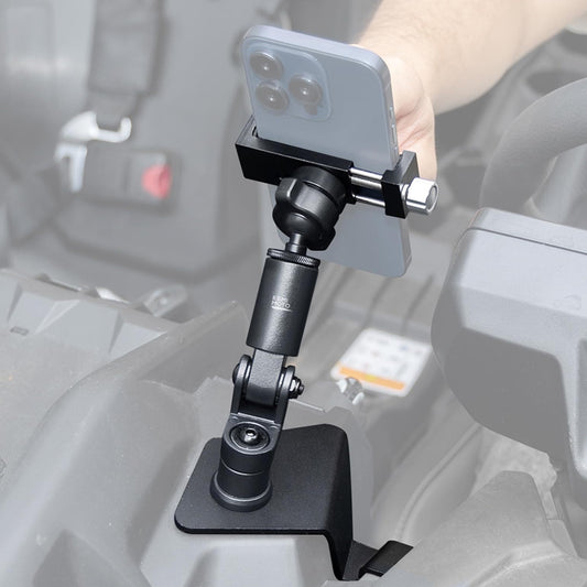Kemimoto 360° Adjustable CNC Phone Mount for Can‑Am Maverick X3/MAX