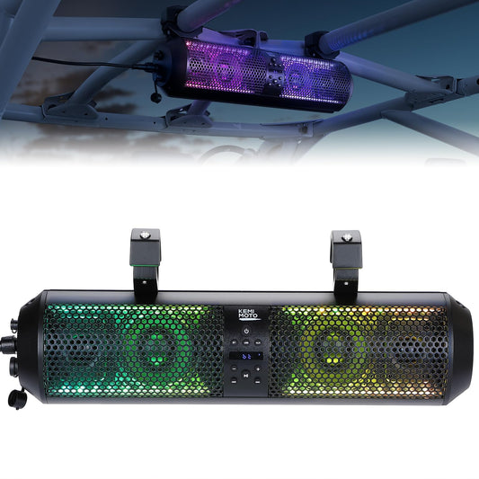 Kemimoto 18" UTV Sound Bar RGB Bluetooth for Maverick X3/RZR