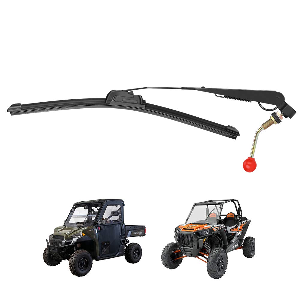 Kemimoto UTV Hand Operated Manual Windshield Wiper Kit 1 PCS