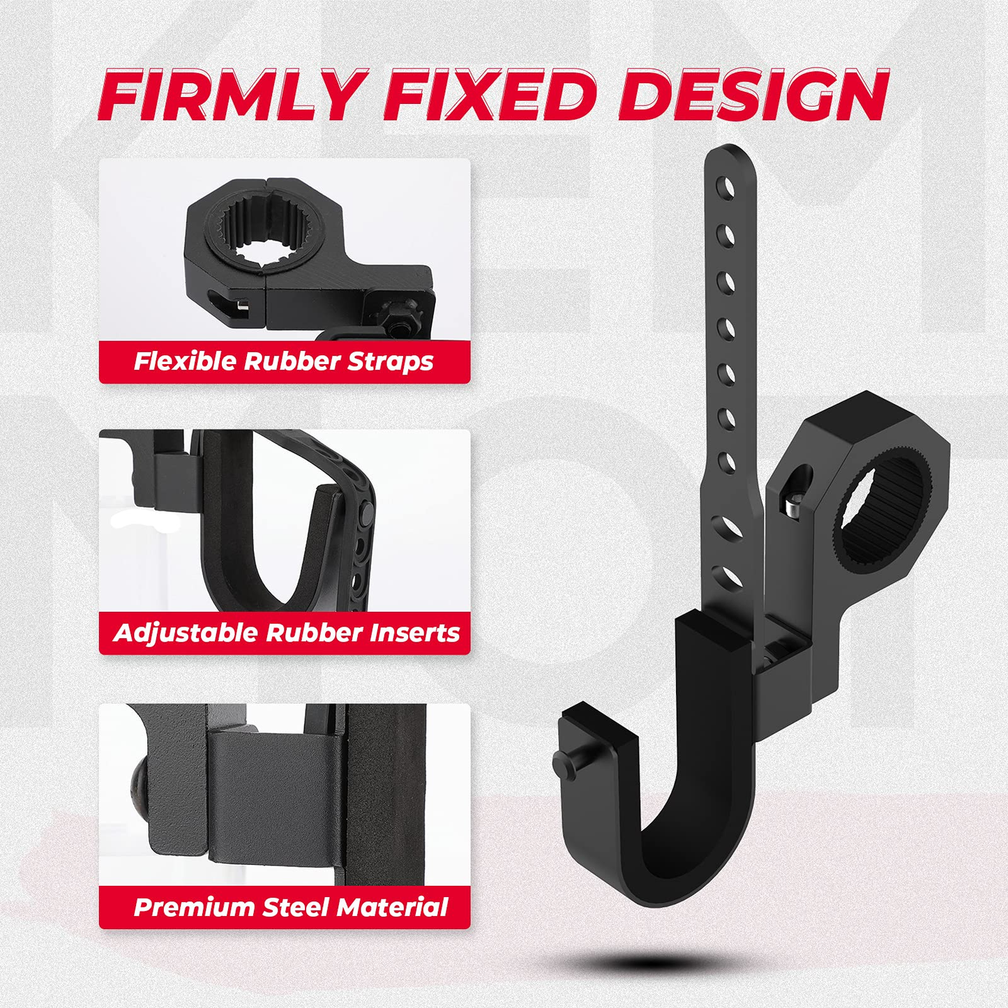 UTV Shotgun Holder Fit 1.75” 2” Roll Bars Ski Rack Bow Rack (2 pieces)