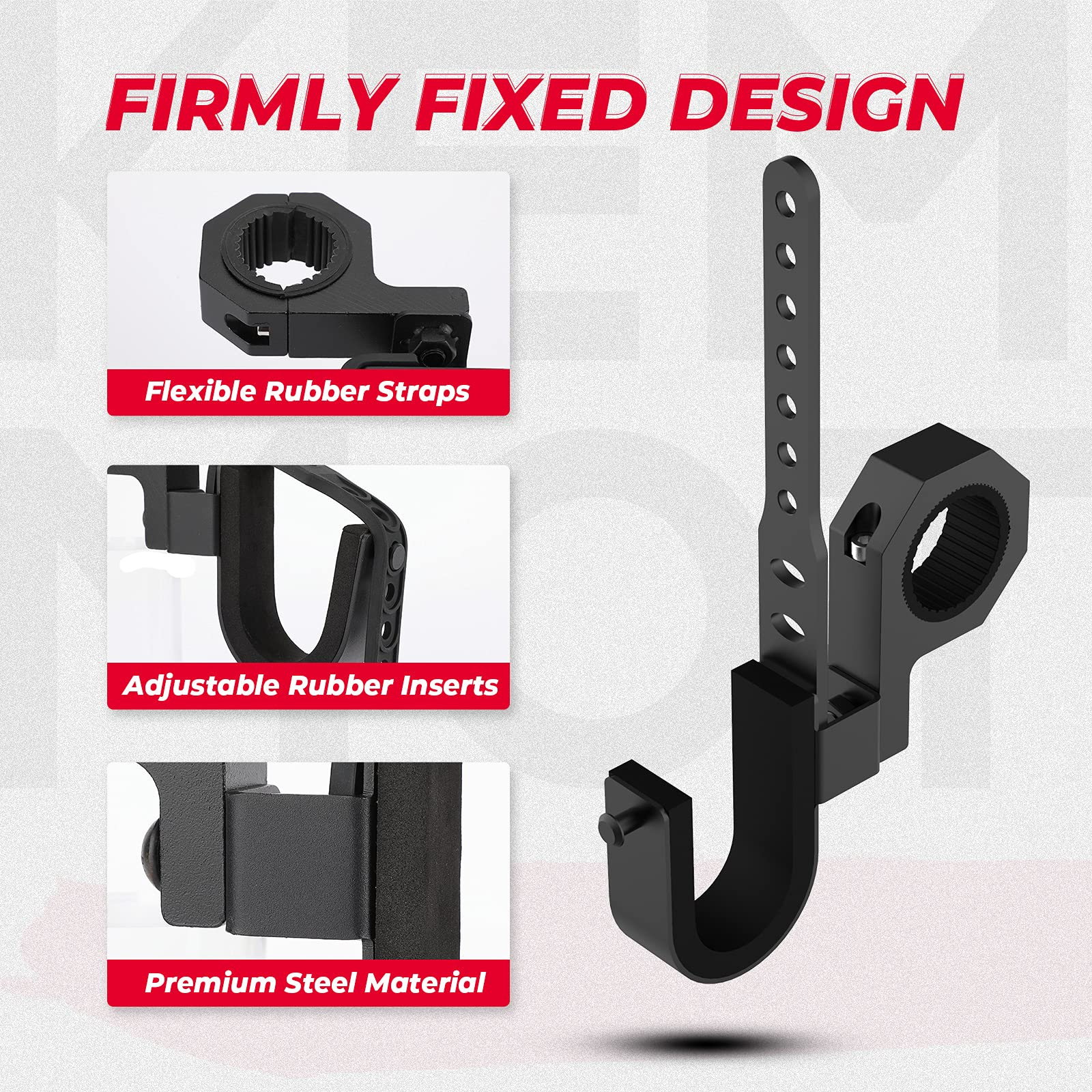 UTV Shotgun Holder Fit 1.75” 2” Roll Bars Ski Rack Bow Rack (2 pieces)