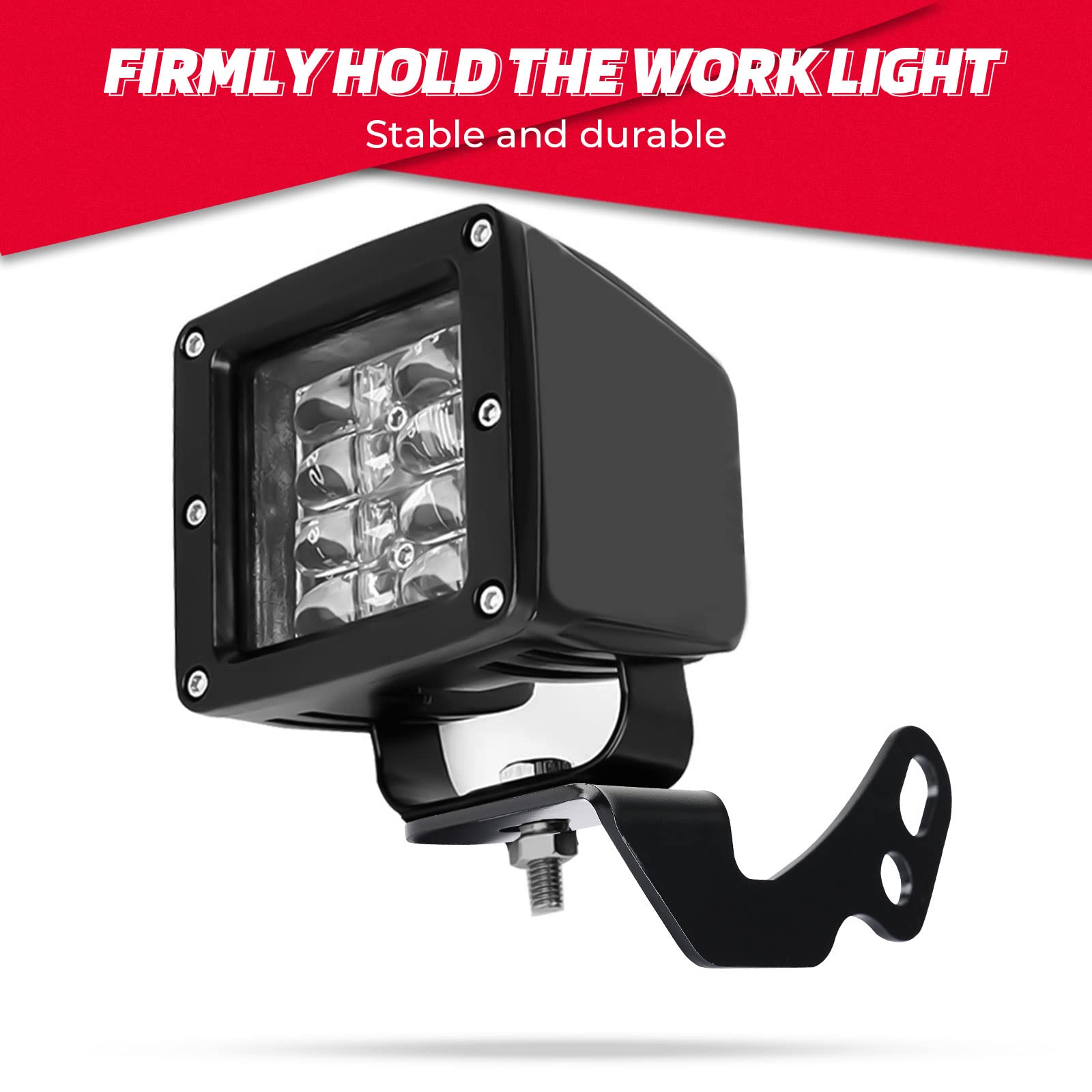 LED Light Mount A-Pillar Mount Light Bracket for Polaris RZR (2 packs)