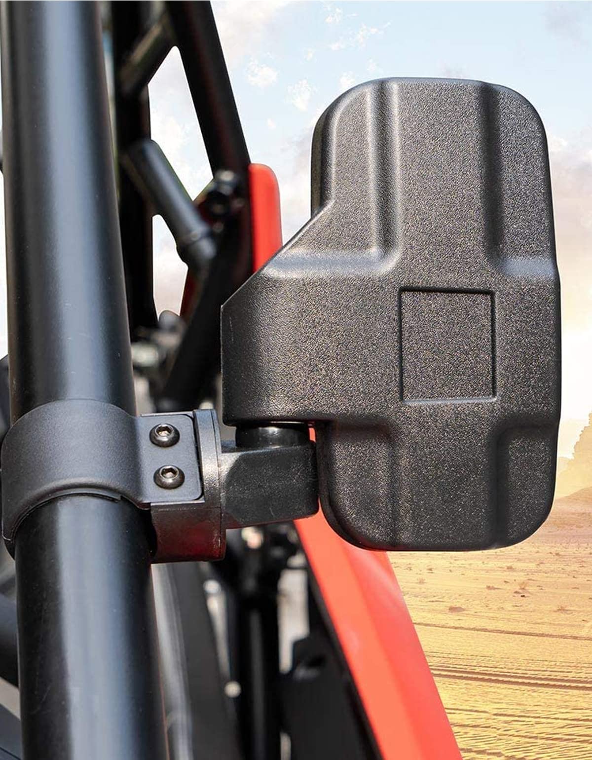 Kemimoto Side View Mirrors Shatterproof Convex Glass 1.5‑2" Roll Cage