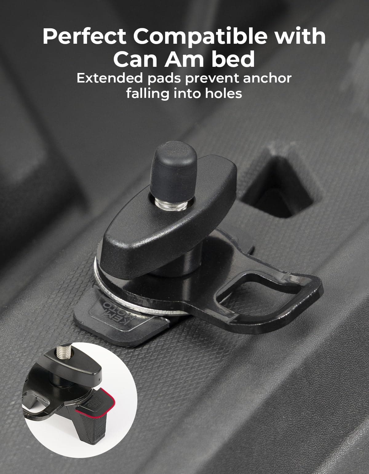 Kemimoto 2‑PCS Tie Down Anchors for Can‑Am Maverick Defender Sea‑Doo