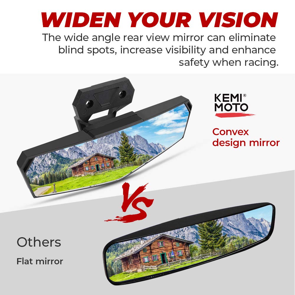 Kemimoto Rear View Mirror for Polaris RZR PRO XP Turbo